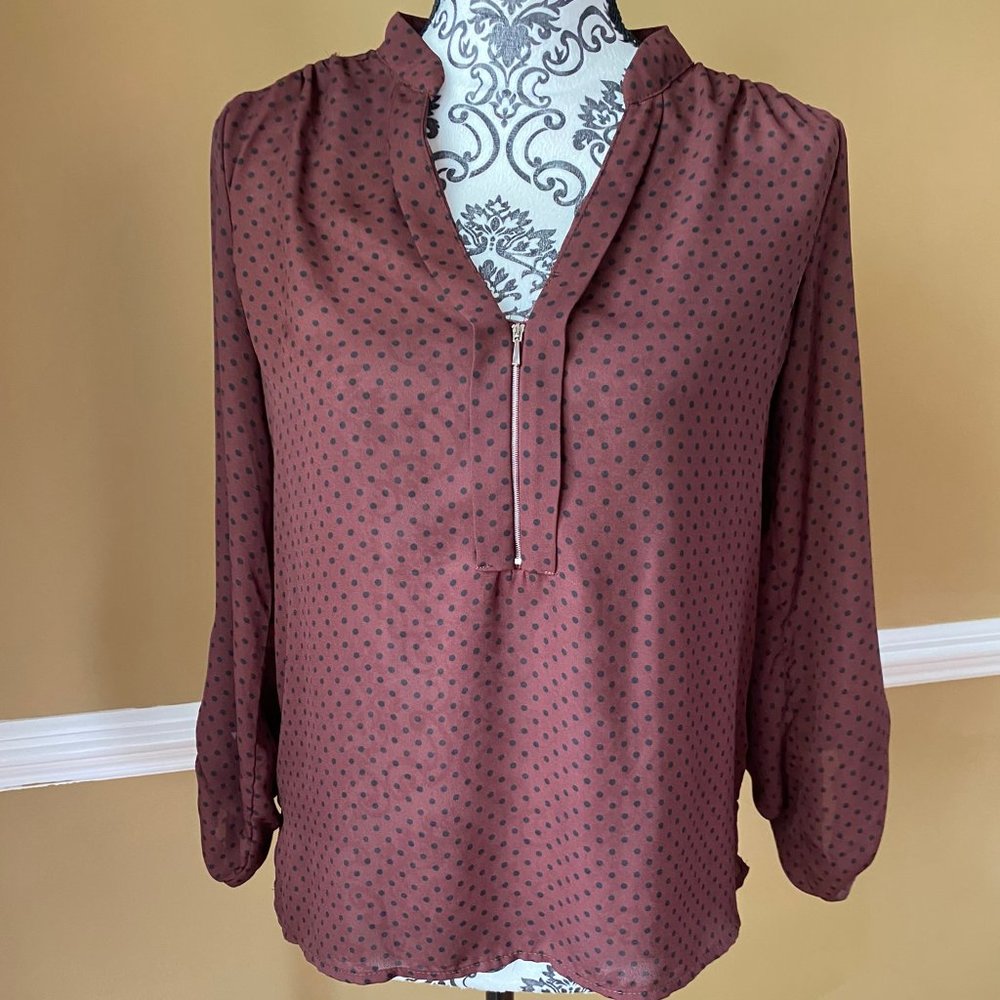 Alice Blue - Huntington Zipper Detail Blouse XS